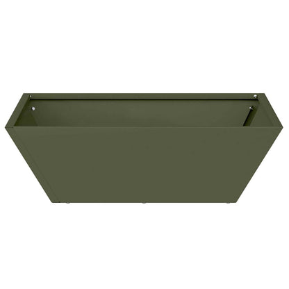 Trädgårdsplanterare Olivgrön 50 x 50 x 15 cm Kallvalsat stål
