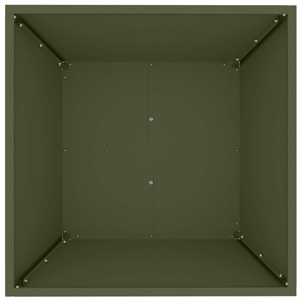 Trädgårdsplanterare 5 pcs Olivgrön 50 x 50 x 15 cm