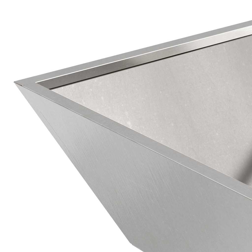 Trädgårdsplanterare Silver 50 x 50 x 15 cm Rostfritt stål