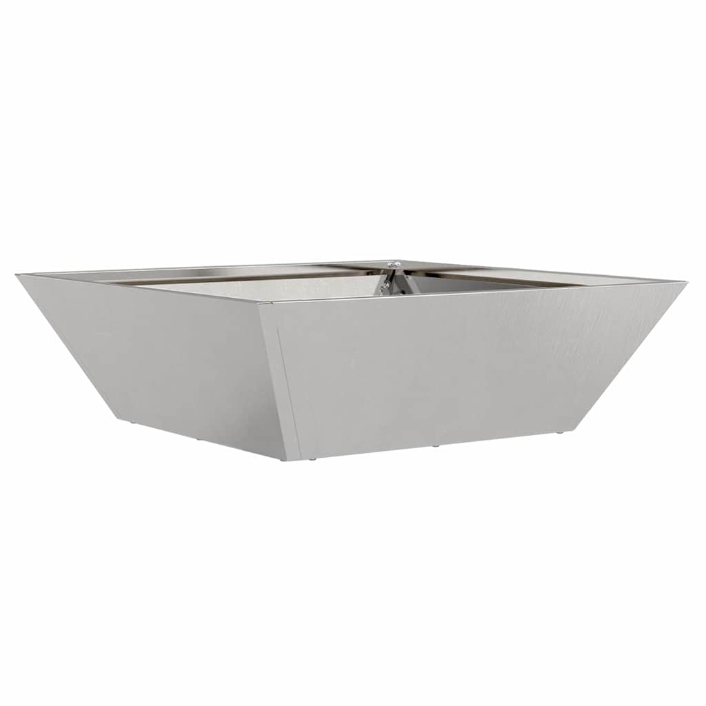 Trädgårdsplanterare Silver 50 x 50 x 15 cm Rostfritt stål