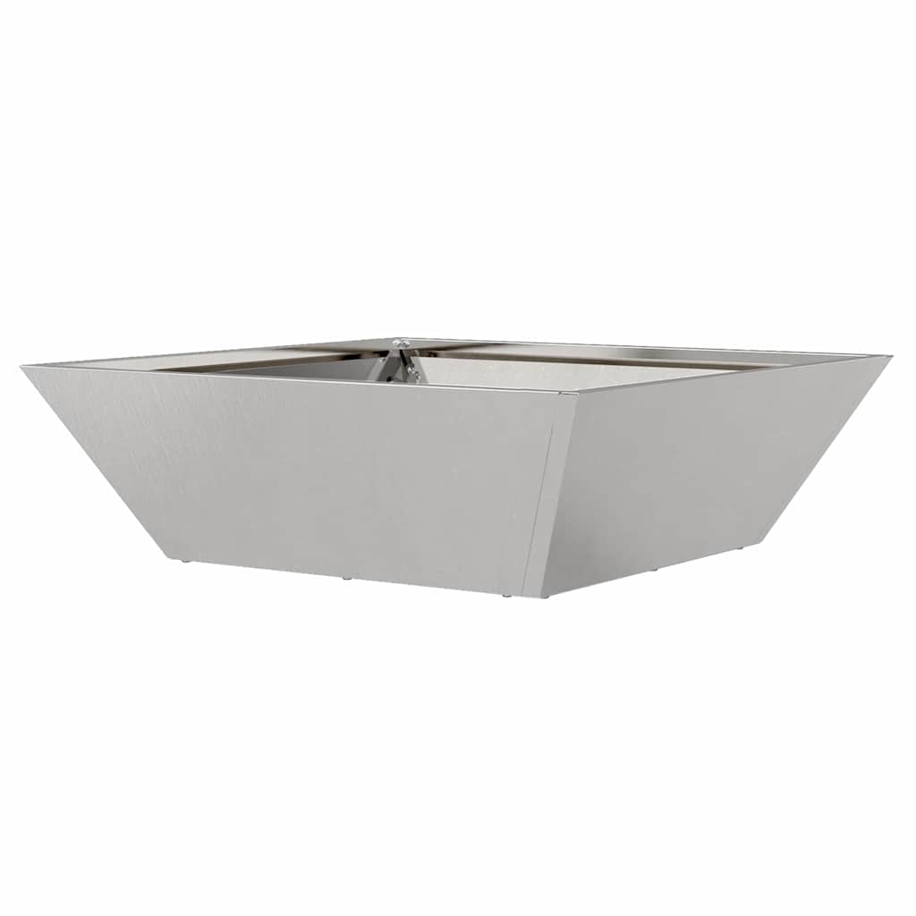 Trädgårdsplanterare Silver 50 x 50 x 15 cm Rostfritt stål