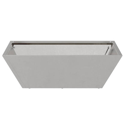 Trädgårdsplanterare Silver 50 x 50 x 15 cm Rostfritt stål