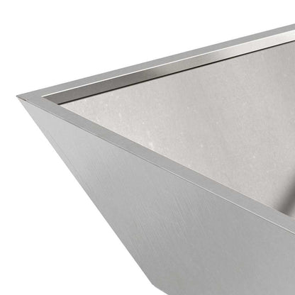 Trädgårdsplanterare 5 pcs Silver 50 x 50 x 15 cm Rostfritt stål