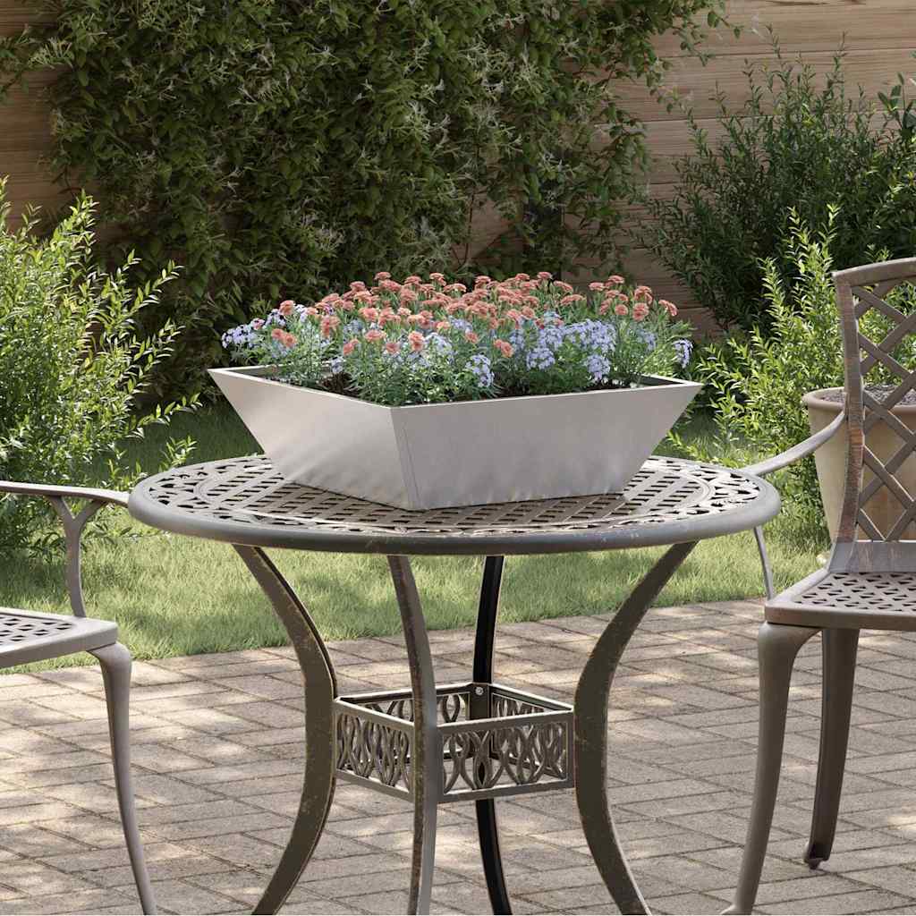 Trädgårdsplanterare 5 pcs Silver 50 x 50 x 15 cm Rostfritt stål