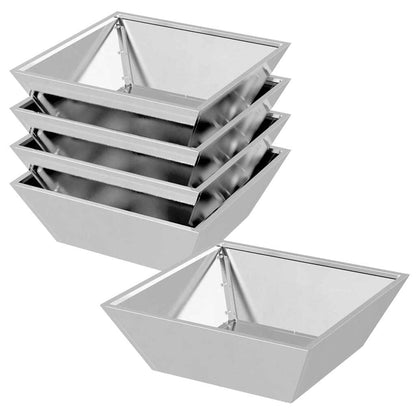 Trädgårdsplanterare 5 pcs Silver 50 x 50 x 15 cm Rostfritt stål