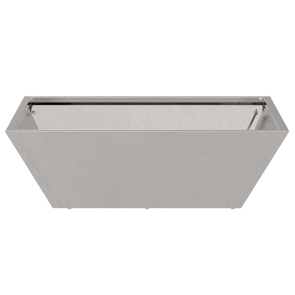 Trädgårdsplanterare 5 pcs Silver 50 x 50 x 15 cm Rostfritt stål
