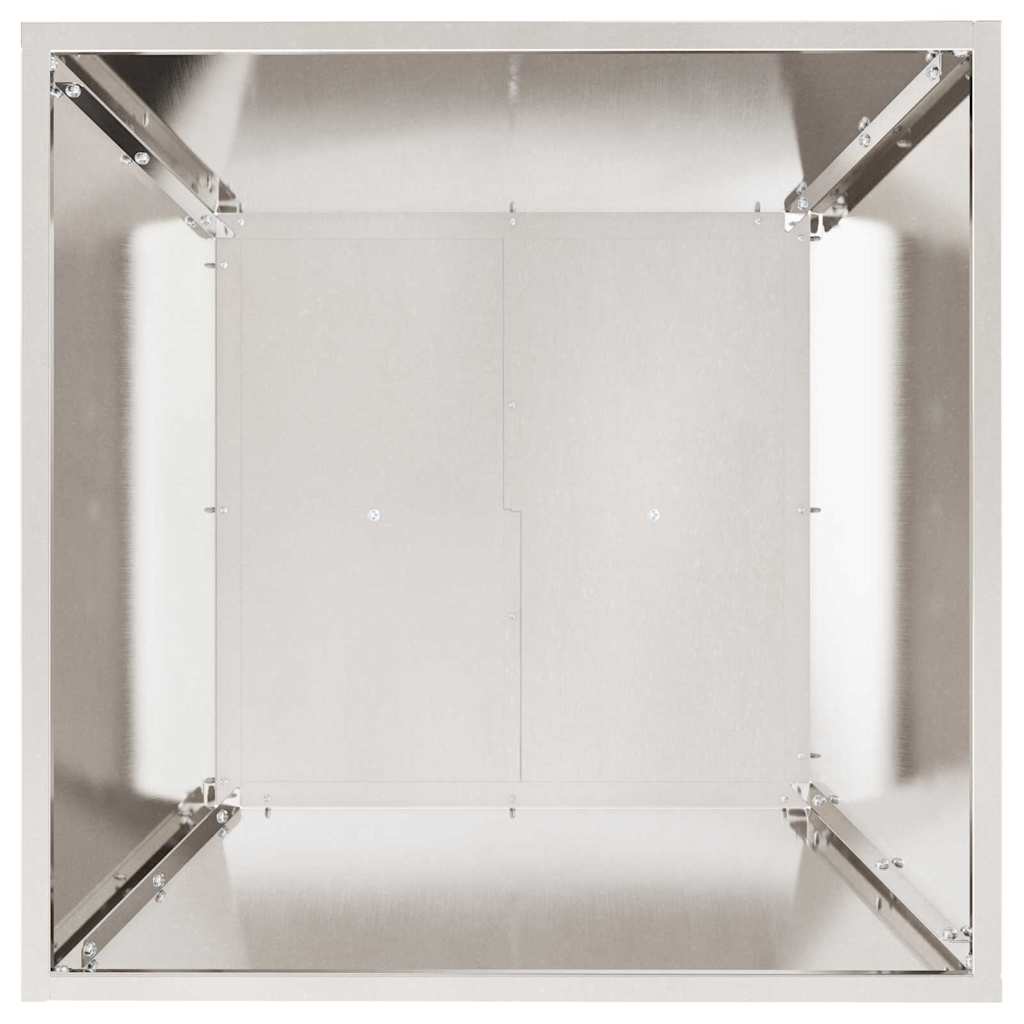 Trädgårdsplanterare 5 pcs Silver 50 x 50 x 15 cm Rostfritt stål