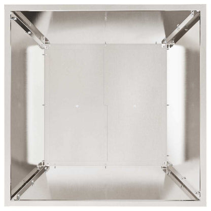 Trädgårdsplanterare 5 pcs Silver 50 x 50 x 15 cm Rostfritt stål