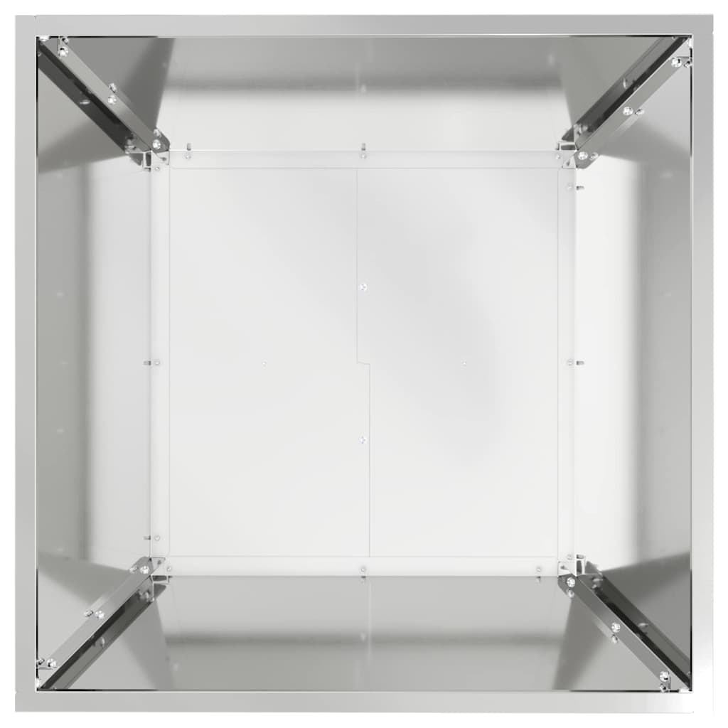 Trädgårdsplanterare Silver 50 x 50 x 15 cm Galvaniserat Stål