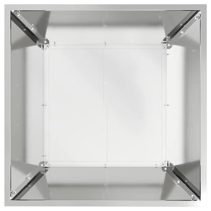 Trädgårdsplanterare Silver 50 x 50 x 15 cm Galvaniserat Stål
