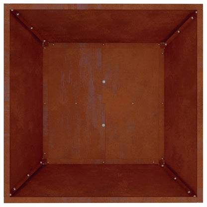 Trädgårdsplanterare Rostig 50 x 50 x 15 cm Väderbeständig stål