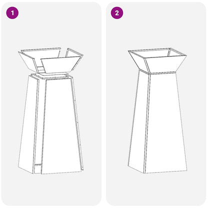 Pelarkrukor 2 pcs Svart 40 x 40 x 100 cm