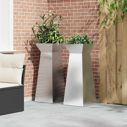 Pelarkrukor 2 pcs Silver 40 x 40 x 100 cm