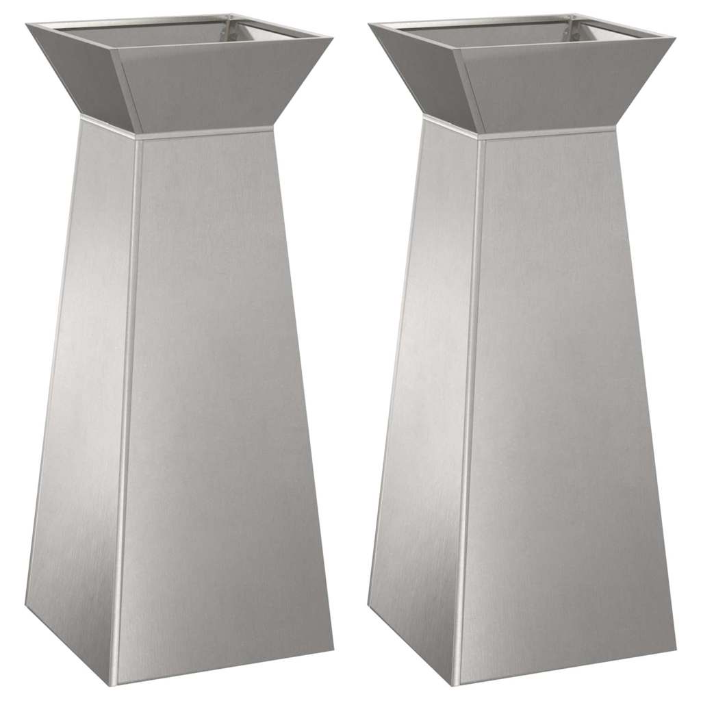 Pelarkrukor 2 pcs Silver 40 x 40 x 100 cm