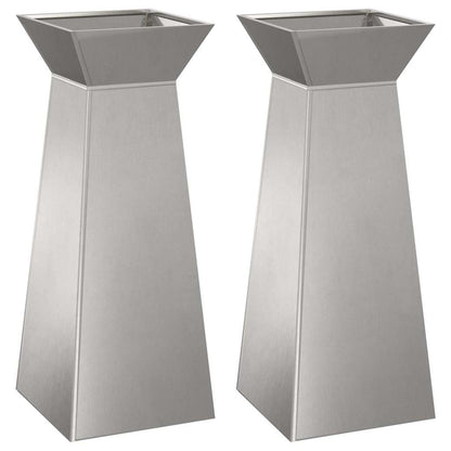 Pelarkrukor 2 pcs Silver 40 x 40 x 100 cm