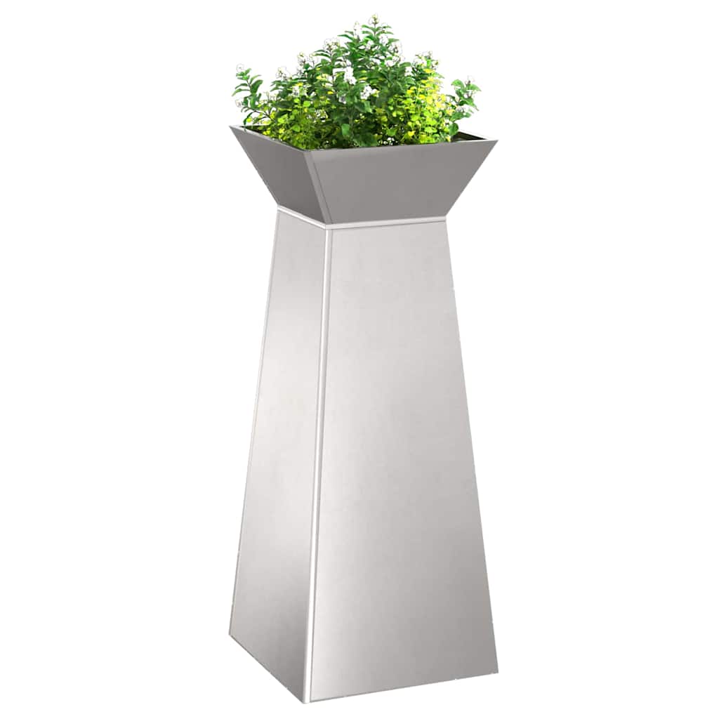 Pelarkrukor 2 pcs Silver 40 x 40 x 100 cm