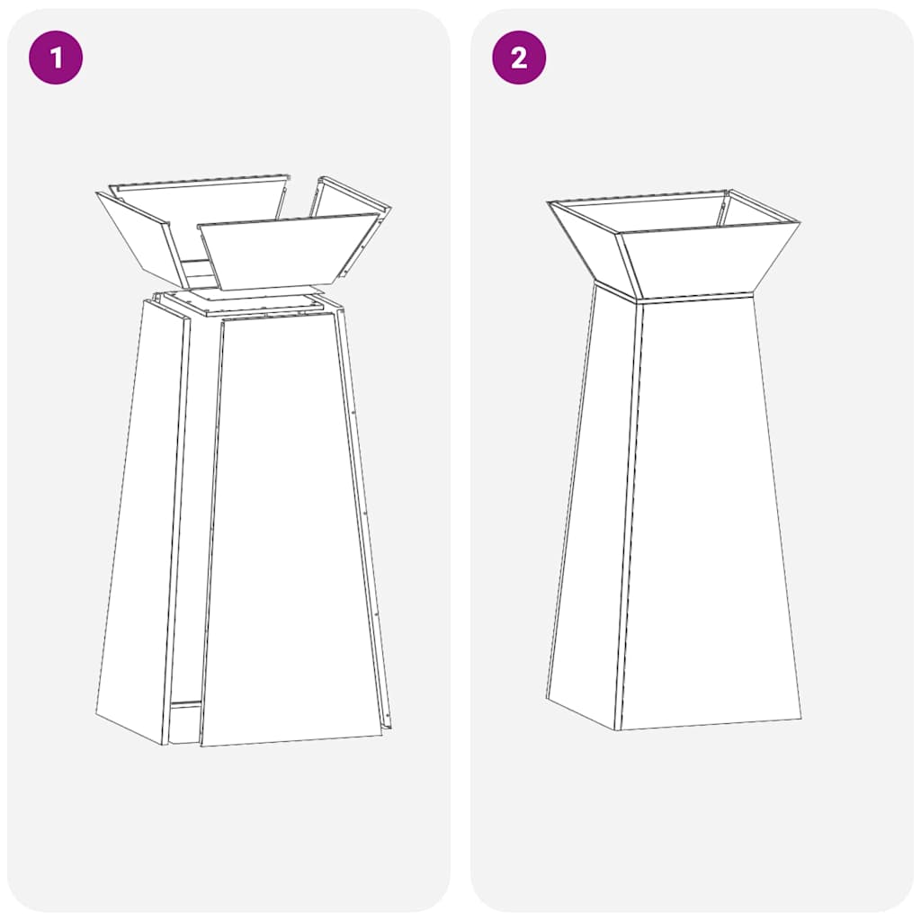 Pelarkrukor Silver 40 x 40 x 100 cm