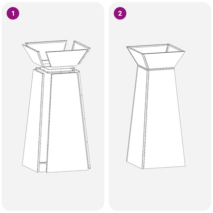 Pelarkrukor Silver 40 x 40 x 100 cm