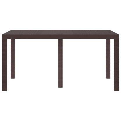 Trädgårdsbord Brun 150 x 100 x 73 cm konstrotting
