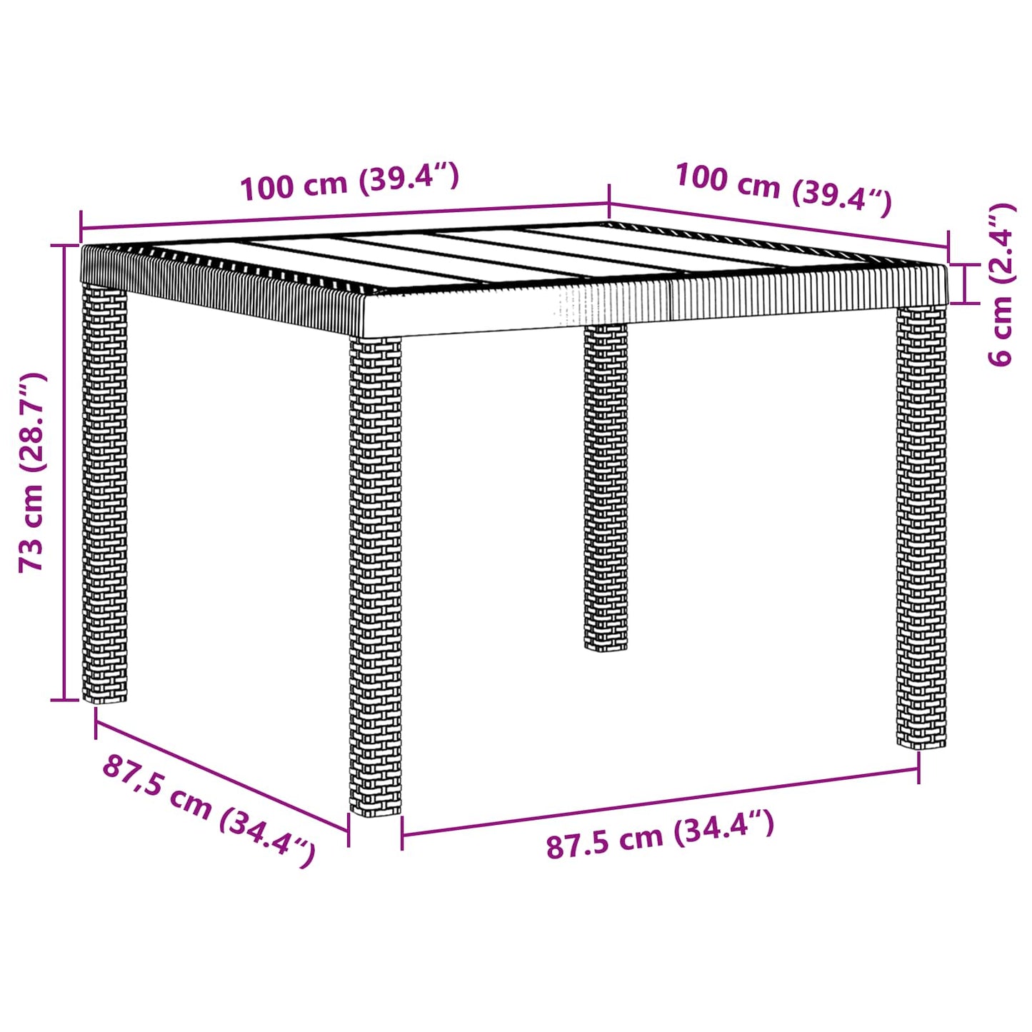 Trädgårdsmöbelset 3 pcs Antracit Polypropylen