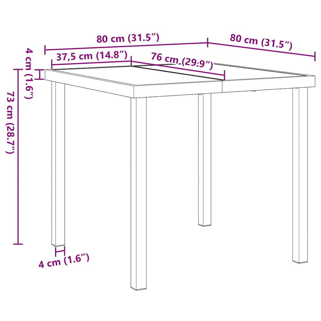 Trädgårdsmöbelset 3 pcs Svart PE Rattan