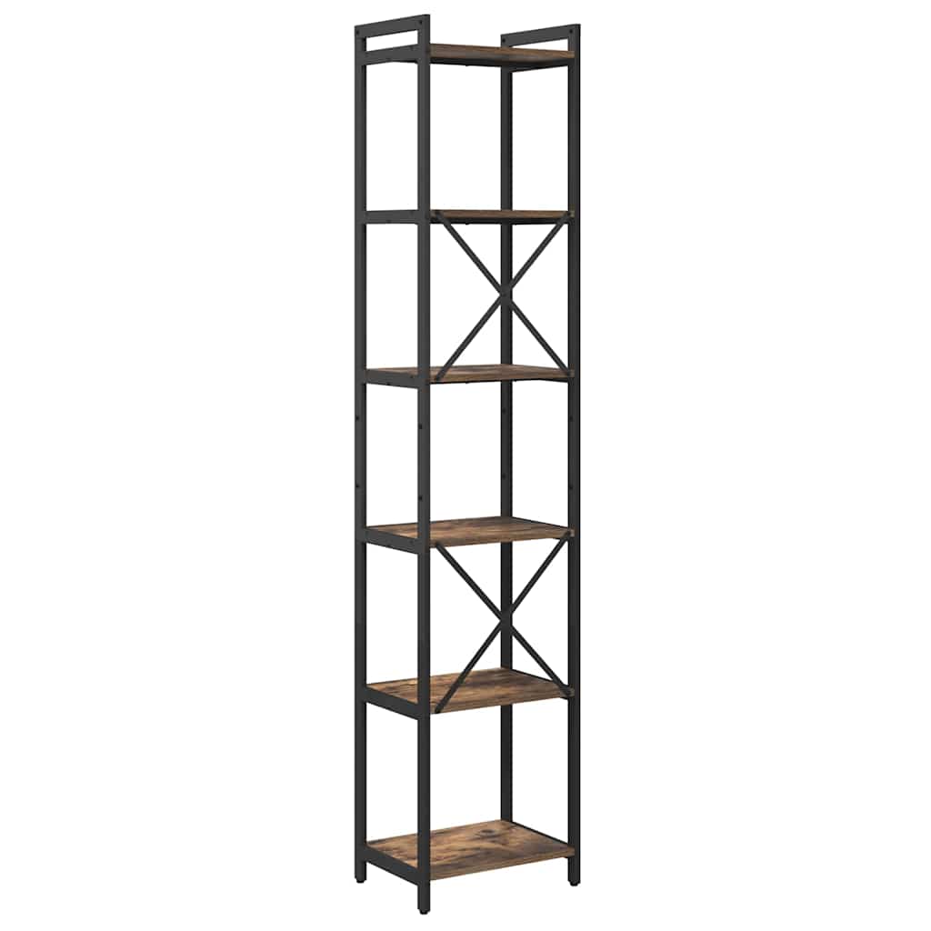 Hyllsystem Rökt ek 40 x 30 x 189,5 cm Konstruerat trä