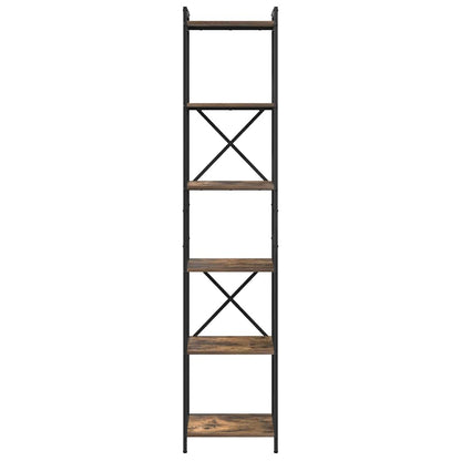 Hyllsystem Rökt ek 40 x 30 x 189,5 cm Konstruerat trä