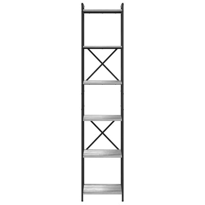 Hyllsystem Grå sonoma 40 x 30 x 189,5 cm Konstruerat trä