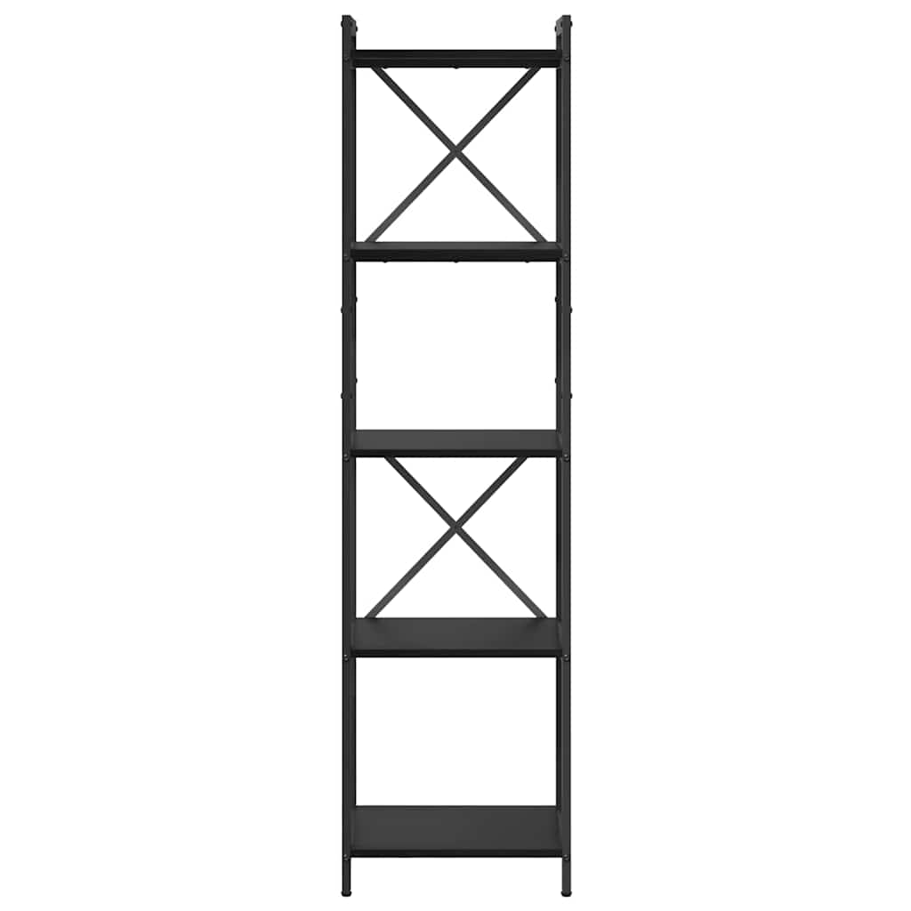Hyllsystem Svart Ek 40 x 30 x 155 cm Konstruerat trä