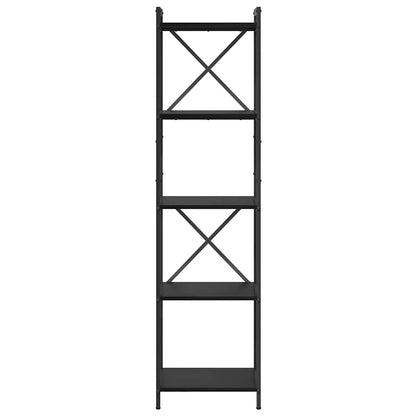 Hyllsystem Svart Ek 40 x 30 x 155 cm Konstruerat trä