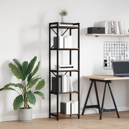 Hyllsystem Rökt ek 40 x 30 x 155 cm Konstruerat trä