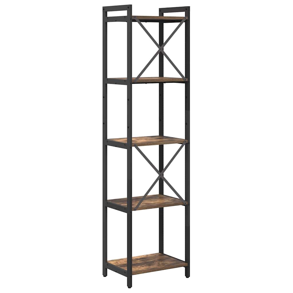 Hyllsystem Rökt ek 40 x 30 x 155 cm Konstruerat trä