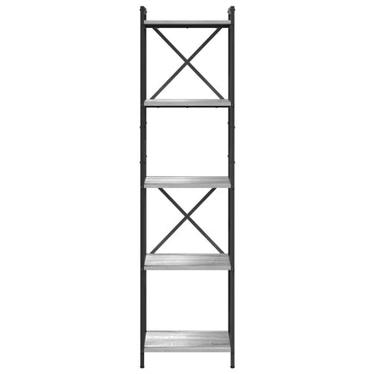 Hyllsystem Grå sonoma 40 x 30 x 155 cm Konstruerat trä