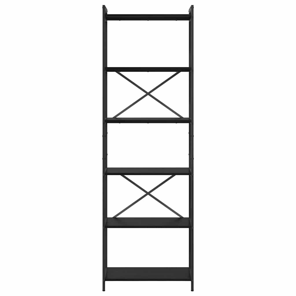 Hyllsystem Svart Ek 40 x 30 x 85 cm Konstruerat trä