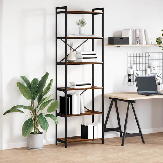 Hyllsystem Rökt ek 40 x 30 x 85 cm Konstruerat trä