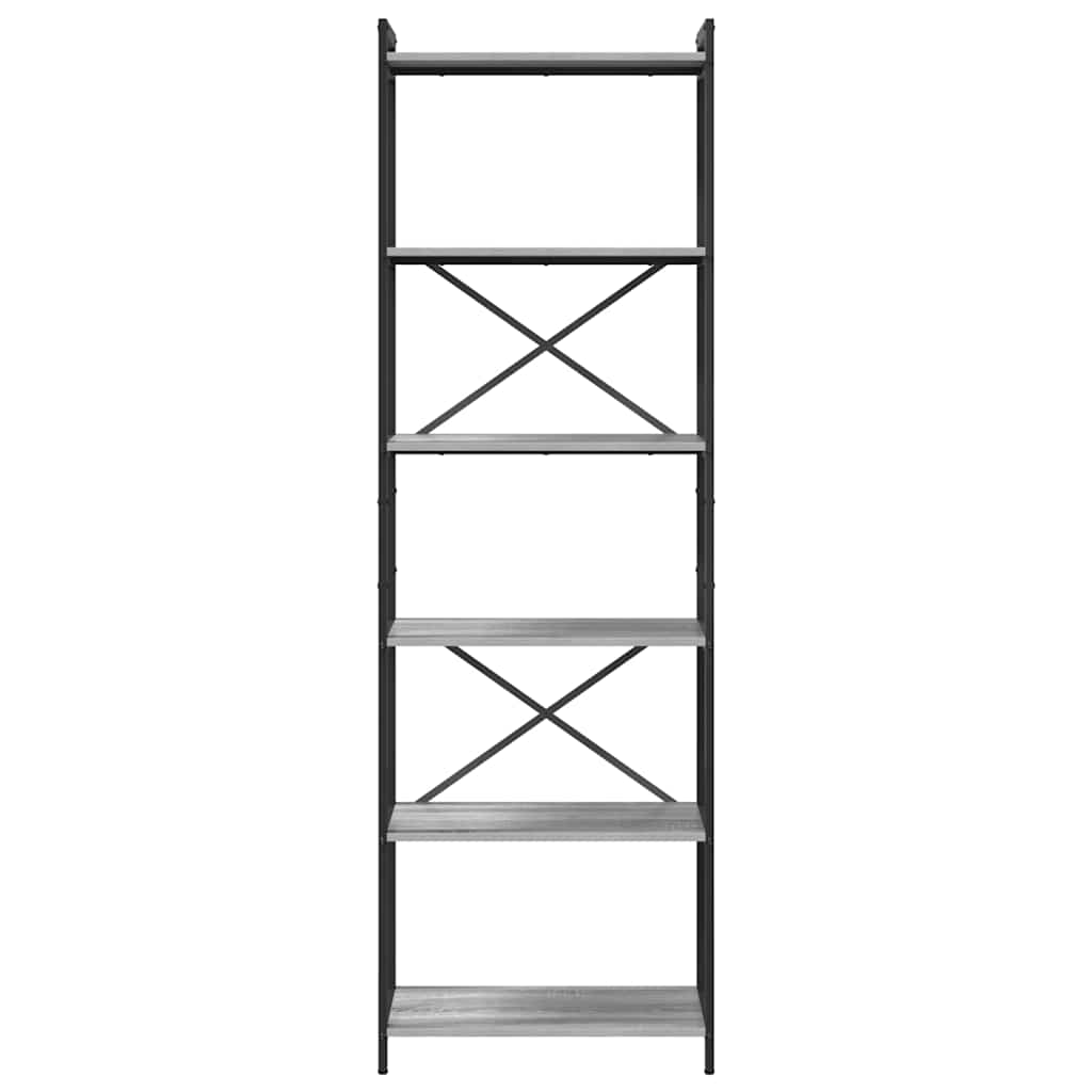 Hyllsystem Grå sonoma 40 x 30 x 85 cm Konstruerat trä