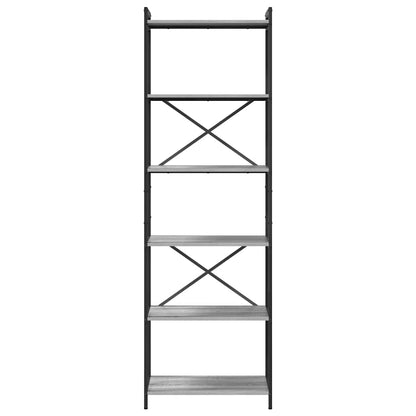 Hyllsystem Grå sonoma 40 x 30 x 85 cm Konstruerat trä