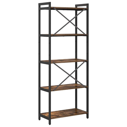 Hyllsystem Rökt ek 60 x 30 x 155 cm Konstruerat trä