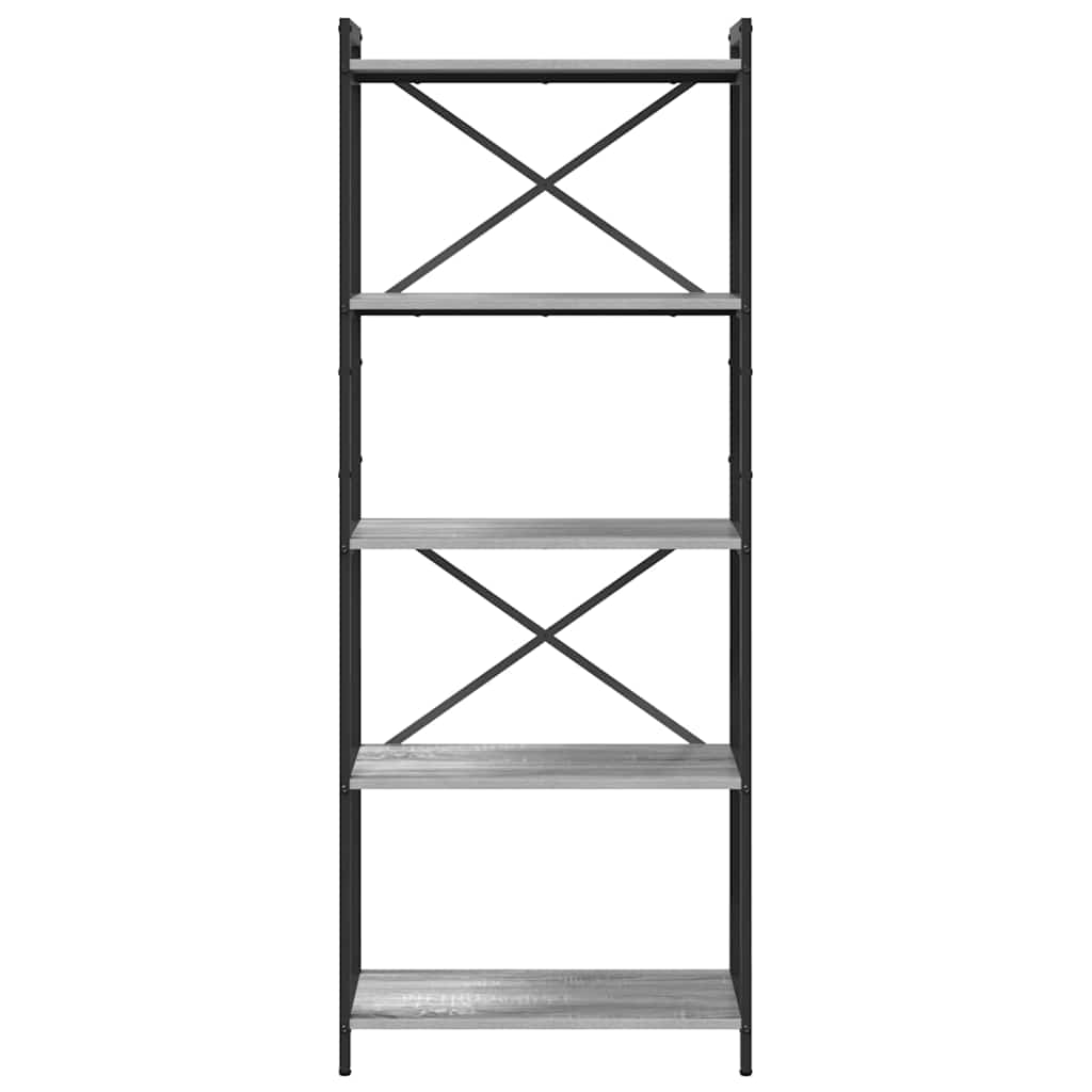 Hyllsystem Grå sonoma 60 x 30 x 155 cm Konstruerat trä