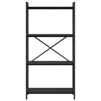 Hyllsystem Svart Ek 40 x 30 x 85 cm Konstruerat trä