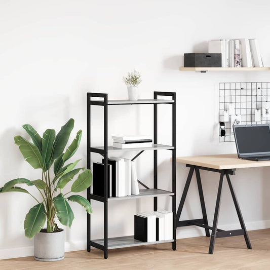 Hyllsystem Grå sonoma 40 x 30 x 85 cm Konstruerat trä