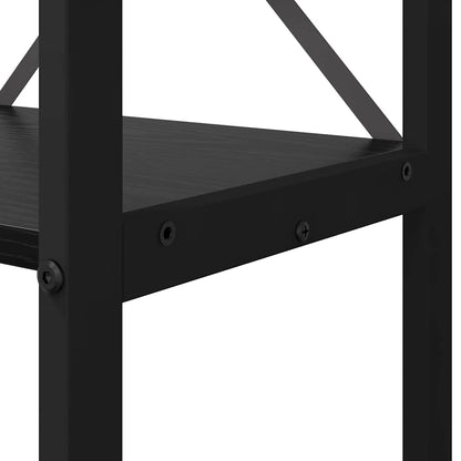 Hyllsystem Svart Ek 40 x 30 x 85 cm Konstruerat trä