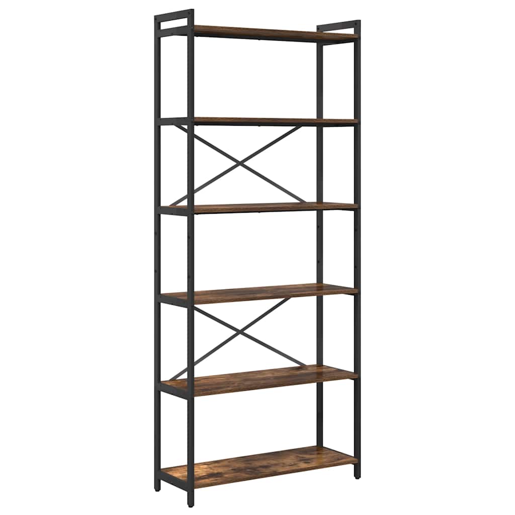 Hyllsystem Rökt ek 40 x 30 x 85 cm Konstruerat trä