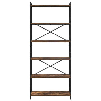 Hyllsystem Rökt ek 40 x 30 x 85 cm Konstruerat trä