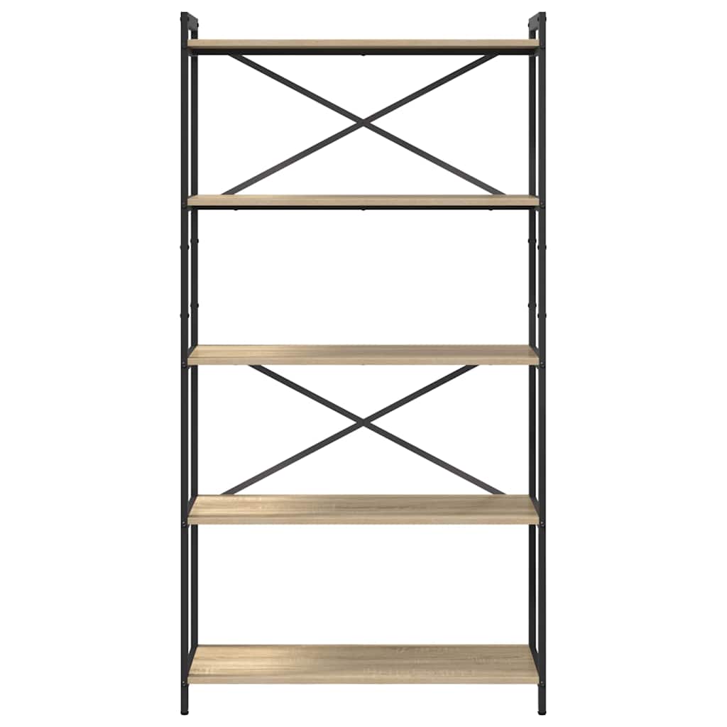 Hyllsystem Sonoma-ek 80 x 30 x 155 cm Konstruerat trä