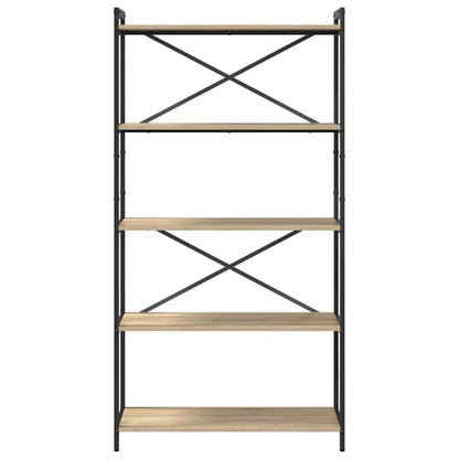 Hyllsystem Sonoma-ek 80 x 30 x 155 cm Konstruerat trä