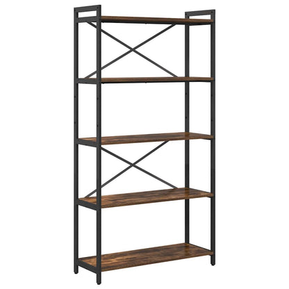 Hyllsystem Rökt ek 80 x 30 x 155 cm Konstruerat trä