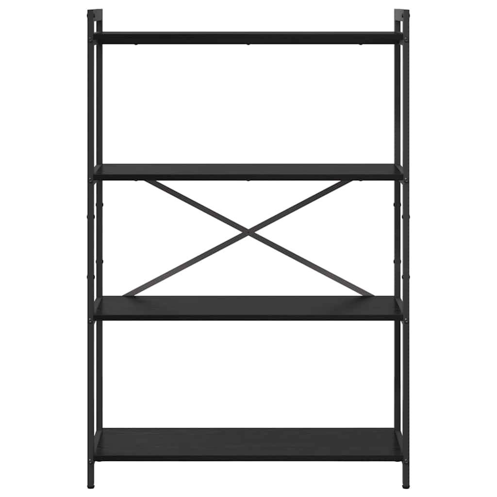 Hyllsystem Svart Ek 80 x 30 x 120 cm Konstruerat trä