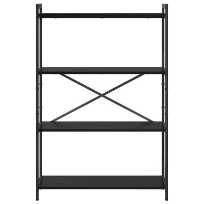 Hyllsystem Svart Ek 80 x 30 x 120 cm Konstruerat trä