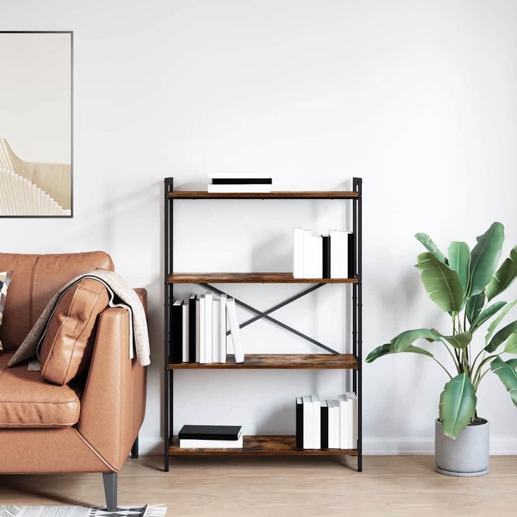 Hyllsystem Rökt ek 80 x 30 x 120 cm Konstruerat trä